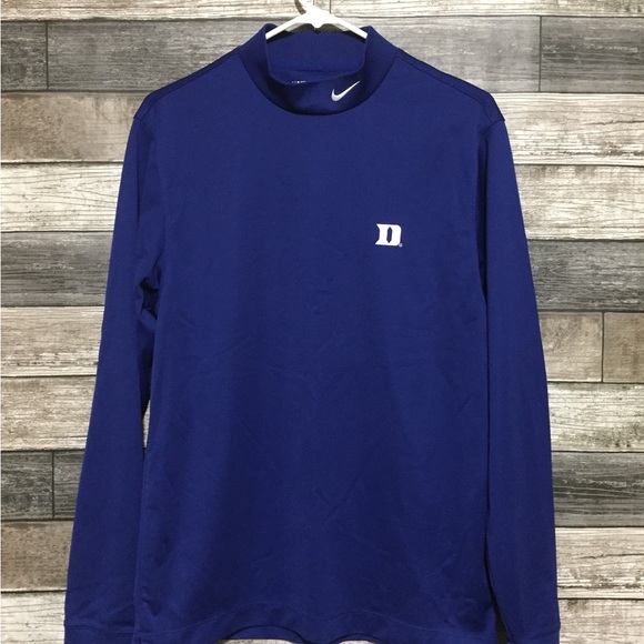 Nike Golf Tour Performance Duke Blue Devils Mock Neck Shirt Men’s S Blue - Picture 4 of 8